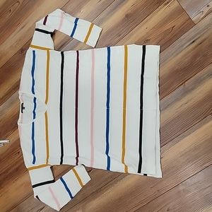 Staccato striped thinner sweater material